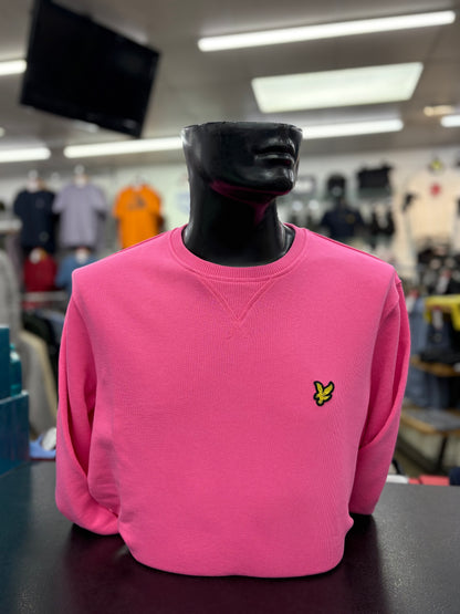 Lyle & Scott Cotton Crew Neck Sweatshirt Hot Pink