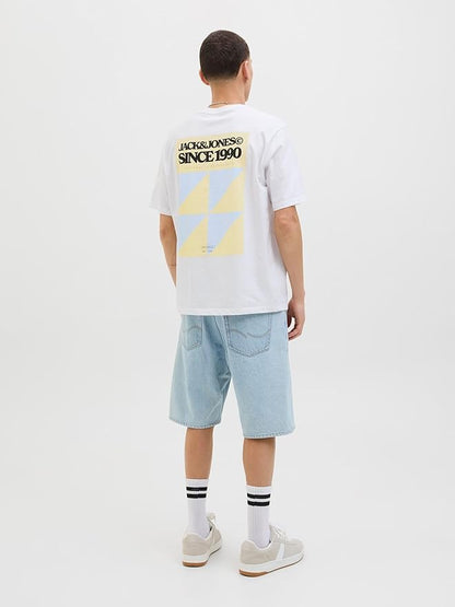 JACK & JONES JORTAVIRA Poster T-Shirt Bright White
