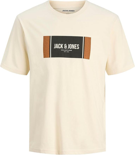 JACK & JONES JJHAYATO T-Shirt Antique White