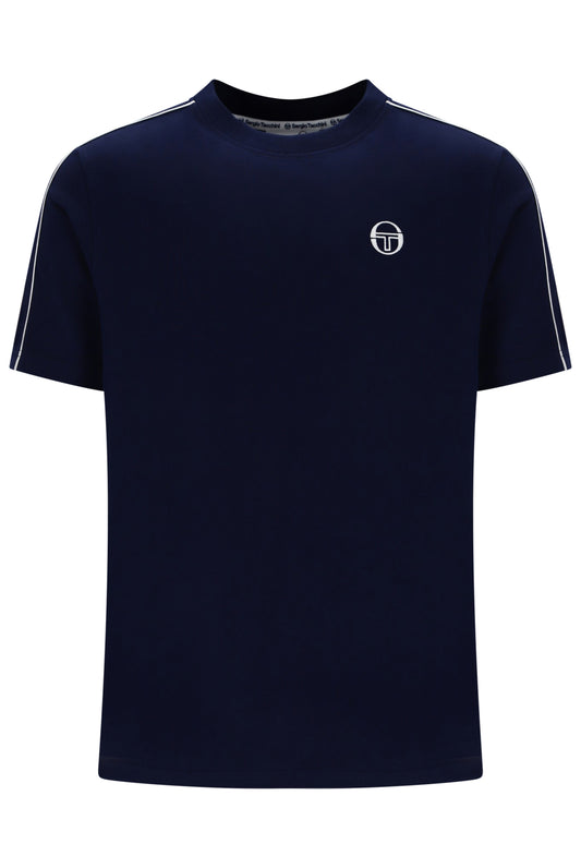 Sergio Tacchini Santis Raised Logo T-Shirt Maritime Blue/Gardenia