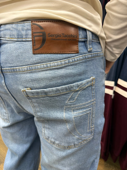 Sergio Tacchini Forza Straight Leg Jean Light Wash