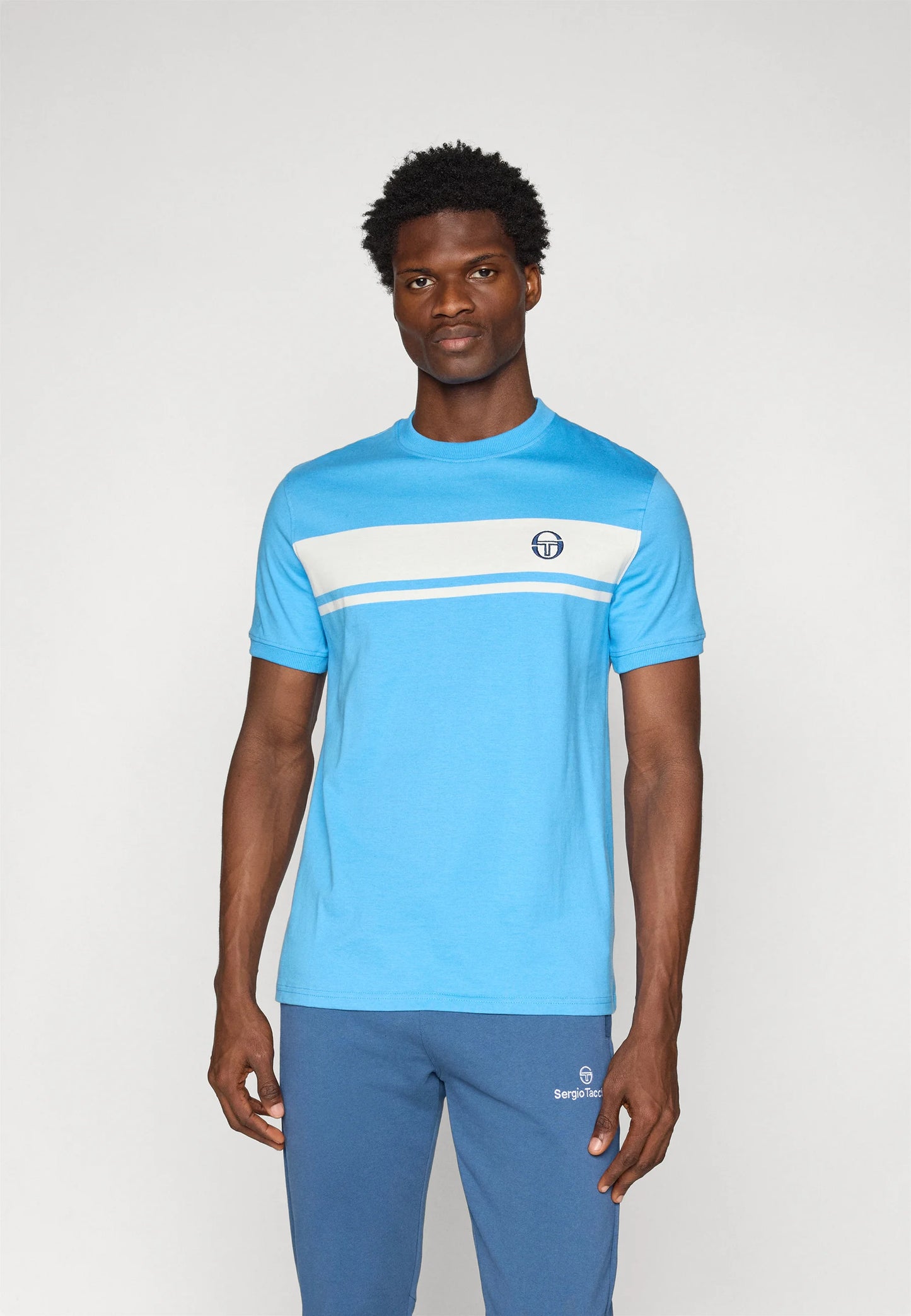 Sergio Tacchini Master T-Shirt Azure Blue/Gardenia