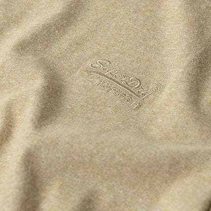 Superdry Essential Logo Embroidered T-Shirt Tan Brown Fleck Marl