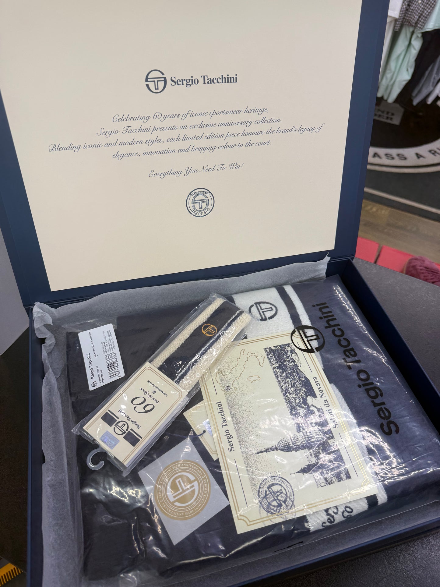 Sergio Tacchini 60th Anniversary Track Top Maritime Blue/Gardenia