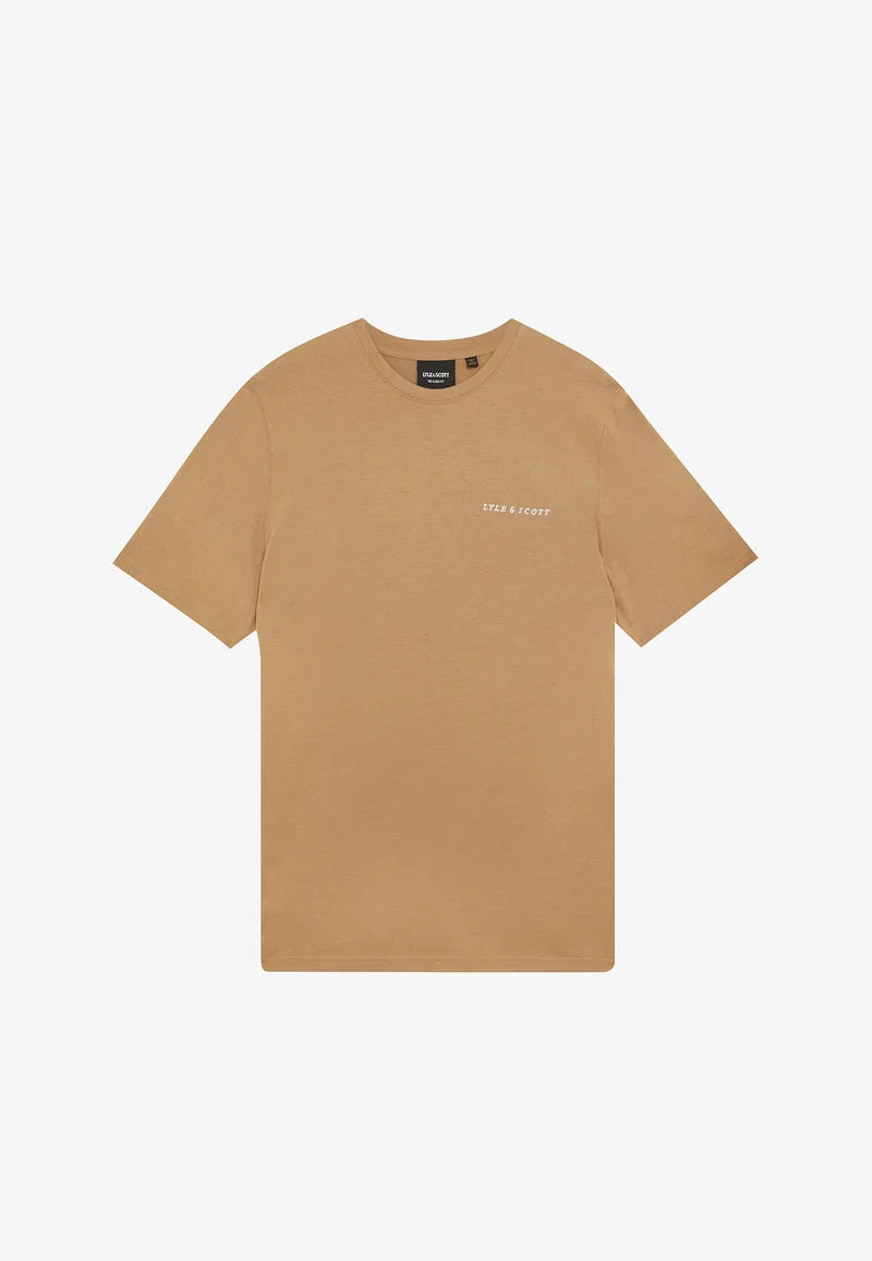 Lyle & Scott Script Logo T-Shirt Tigers Eye