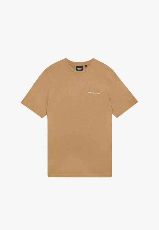 Lyle & Scott Script Logo T-Shirt Tigers Eye