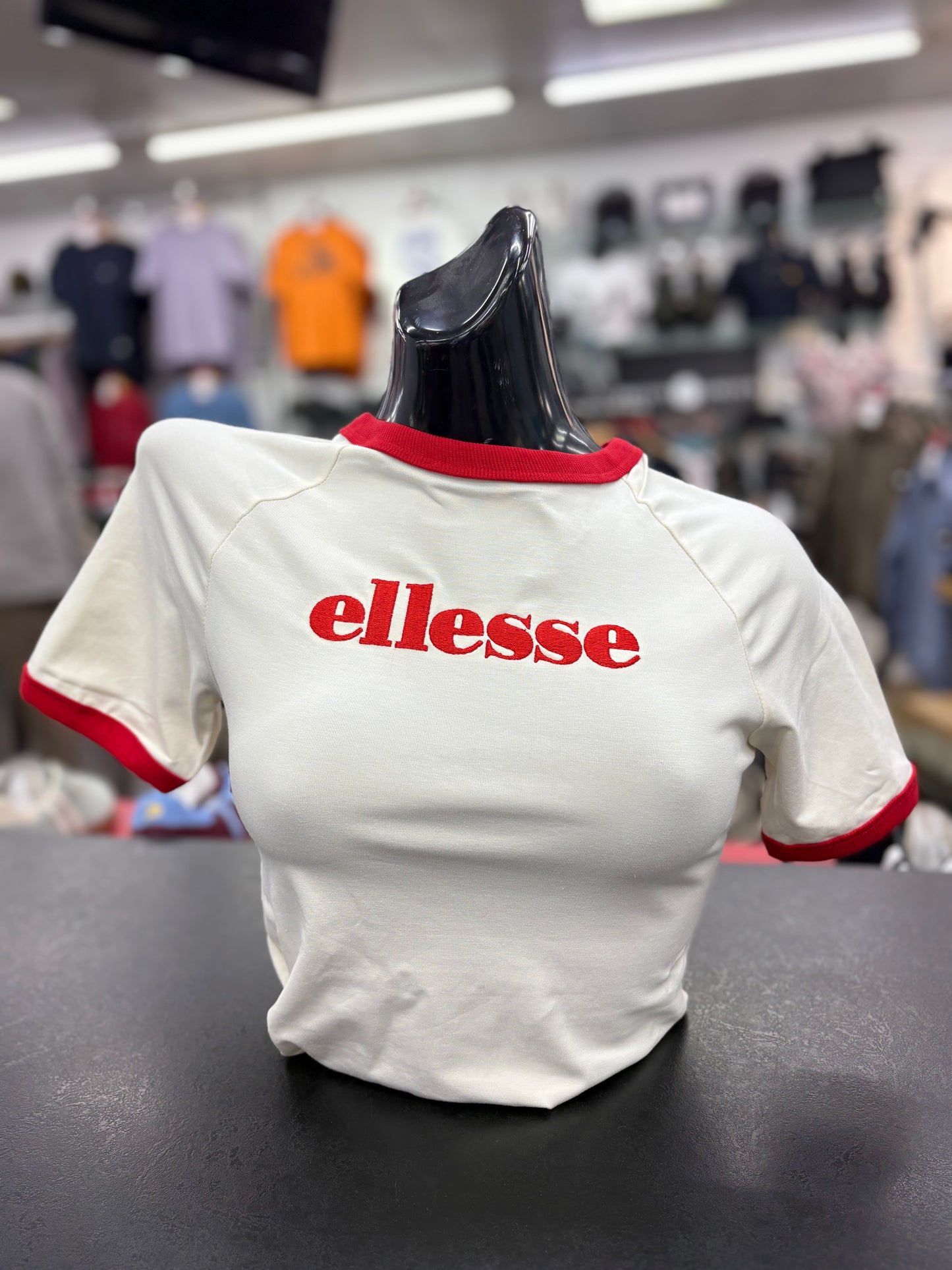 Ellesse Ladies Albenga T-Shirt Off White/Red