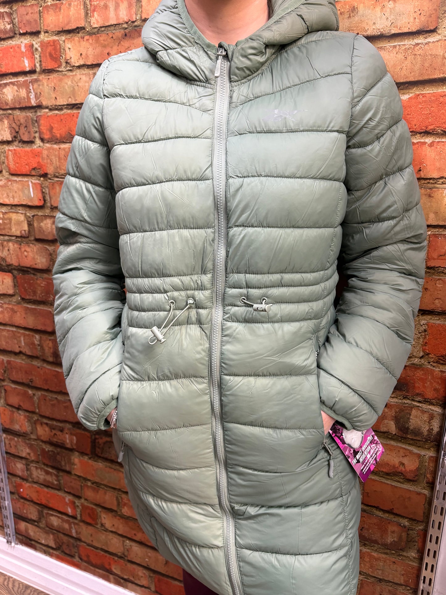 Reebok Ladies Long Glacier Shield Jacket Sage