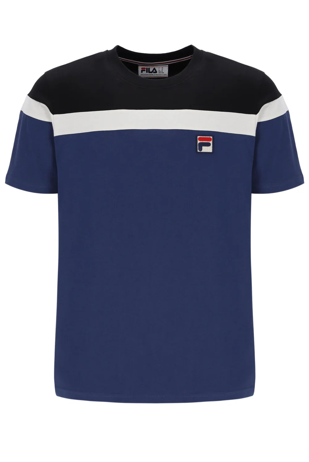 FILA Aiden T-Shirt Navy/Black/Gardenia