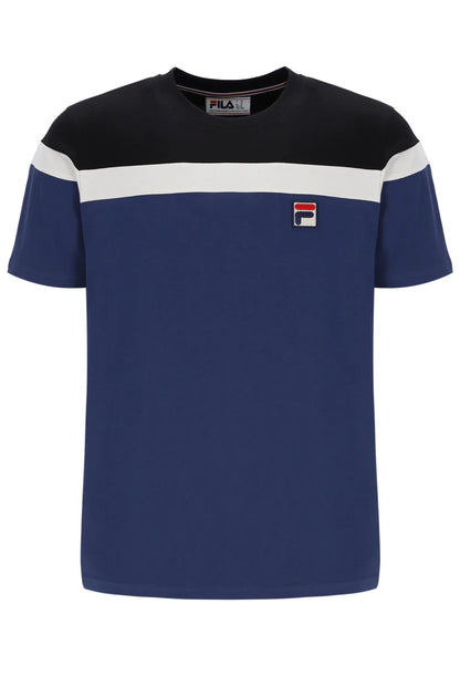 FILA Aiden T-Shirt Navy/Black/Gardenia