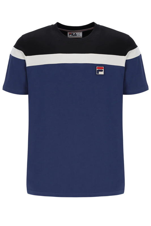 FILA Aiden T-Shirt Navy/Black/Gardenia