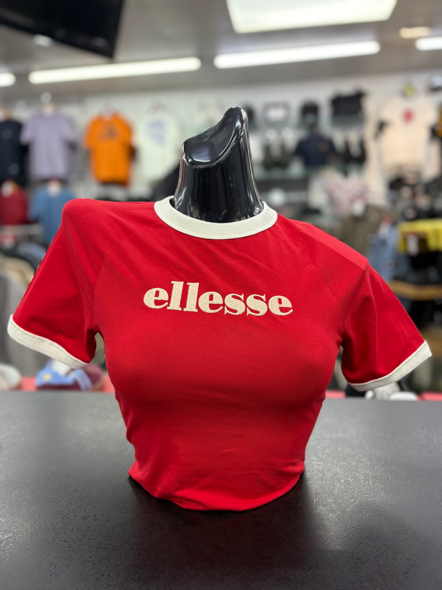 Ellesse Ladies Albenga T-Shirt Red/Off White