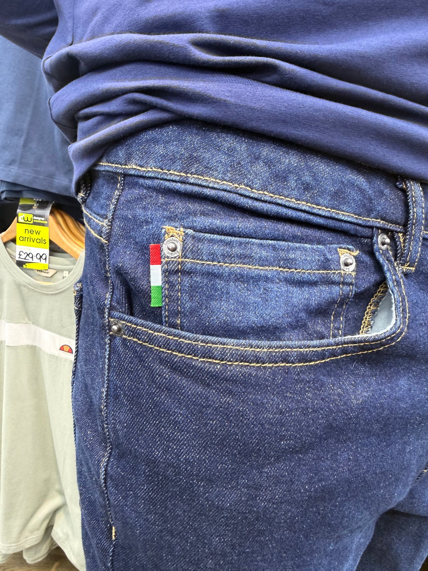 Sergio Tacchini Forza Straight Leg Jean Indigo Wash