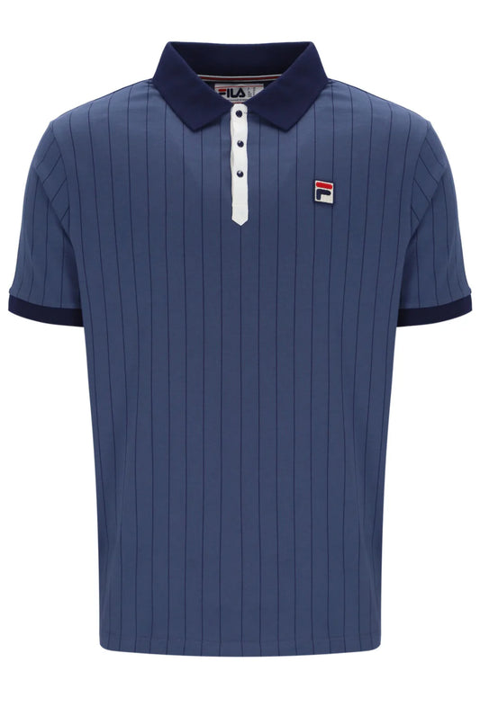 FILA BB1 Classic Vintage Striped Polo Shirt Vintage Indigo/Gardenia/Navy