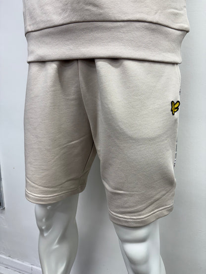 Lyle & Scott Check Panelled Sweatshort Cove