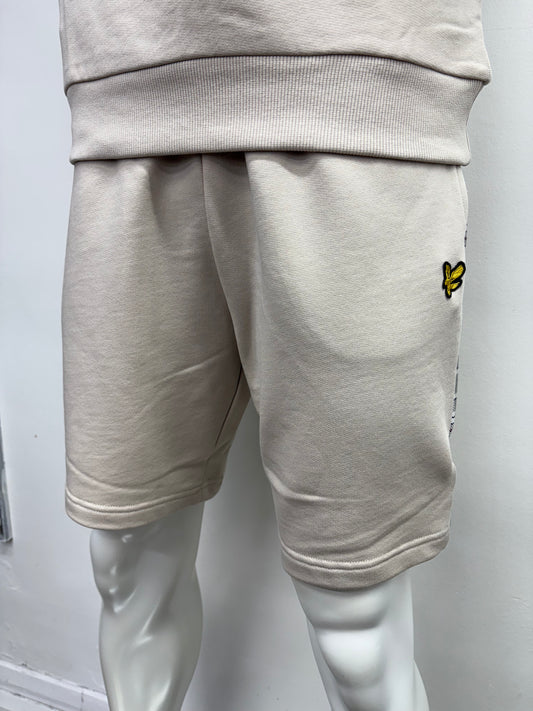 Lyle & Scott Check Panelled Sweatshort Cove