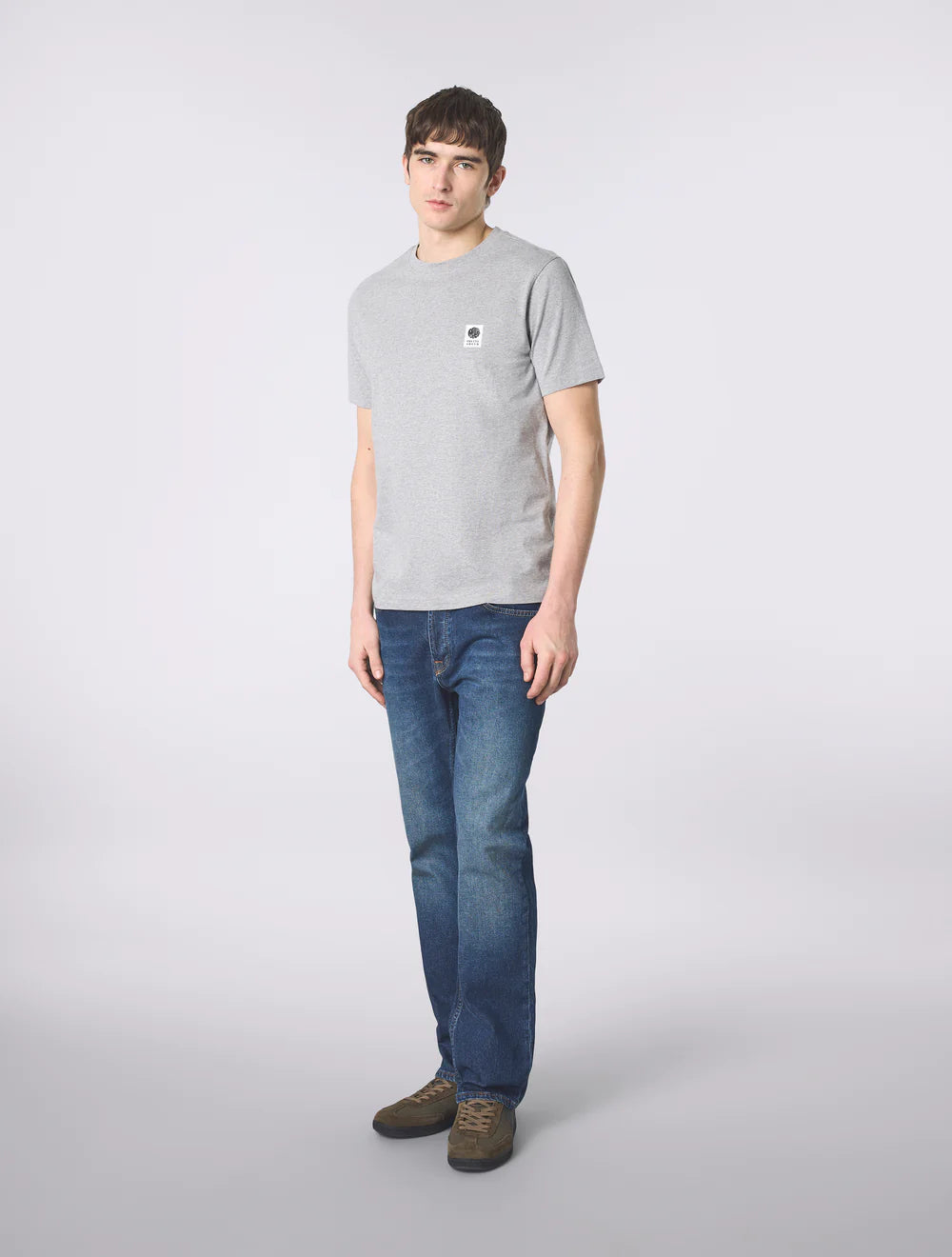 Pretty Green Sinclair T-Shirt Grey Marl