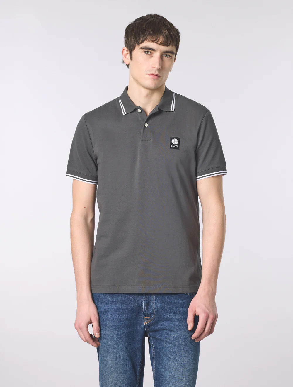 Pretty Green Rayner Polo Shirt Charcoal