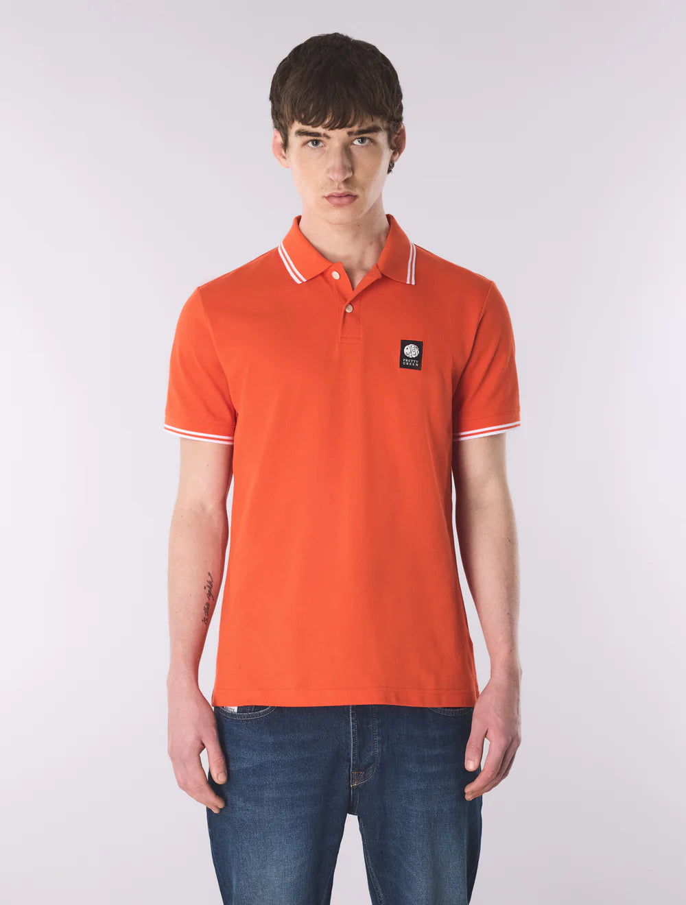 Pretty Green Rayner Polo Shirt Orange