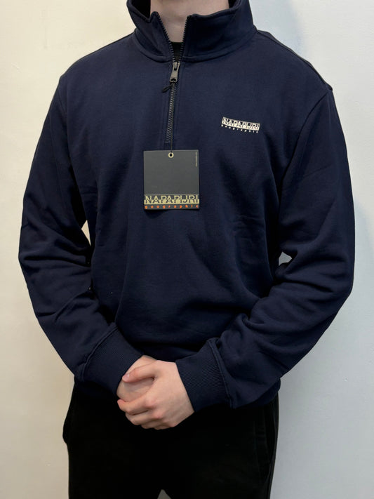 Napapijri B-SMALL BOX Half Zip Blu Marine