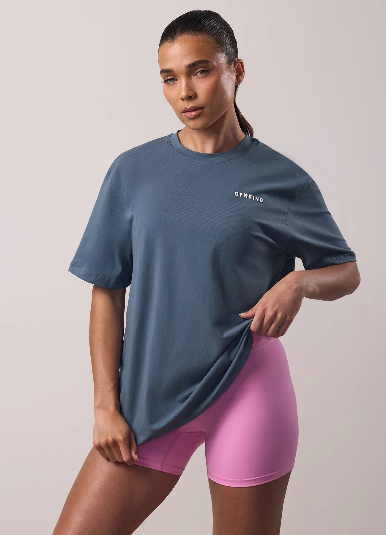 Gym King Ladies Challenge Boyfriend T-Shirt Storm Blue