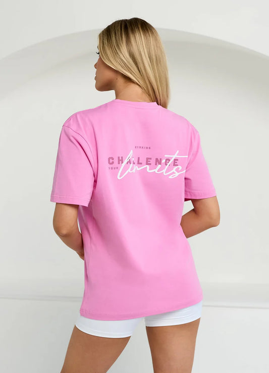 Gym King Ladies Challenge Boyfriend T-Shirt Bubblegum Pink
