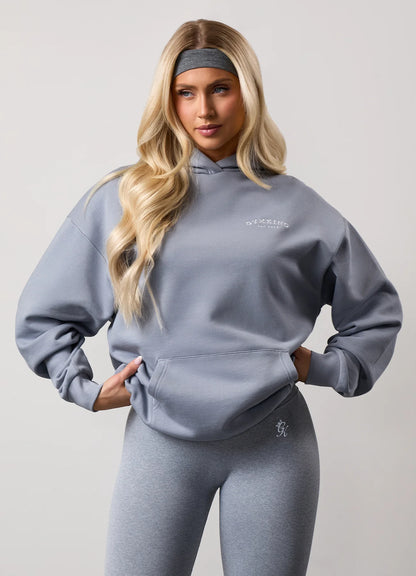 Gym King Ladies Compose Relaxed Fit Hood Blue Mist