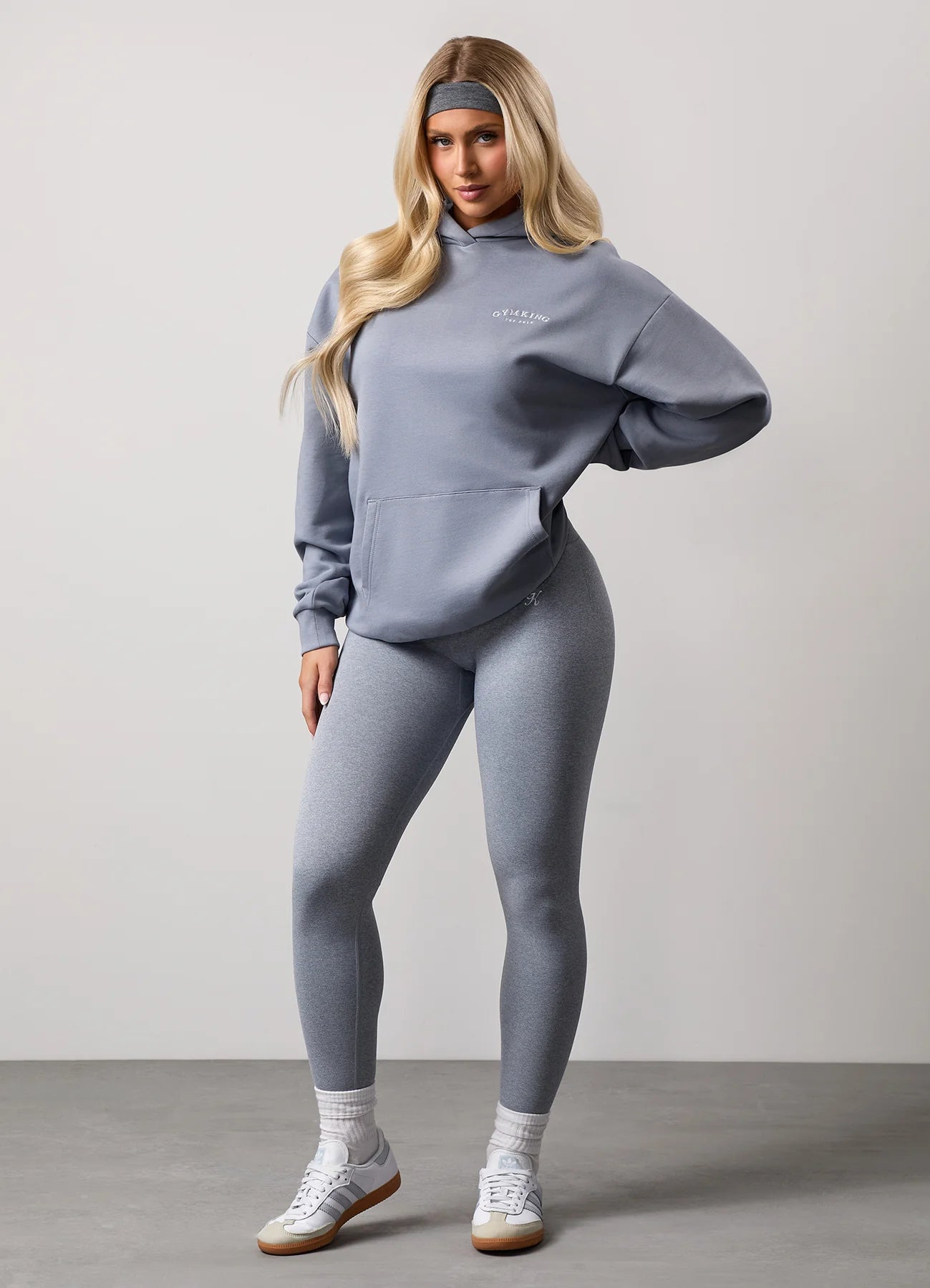 Gym King Ladies Compose Relaxed Fit Hood Blue Mist
