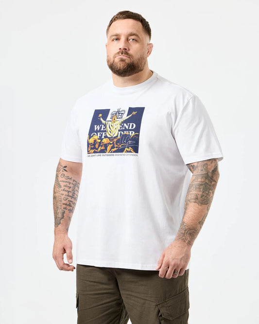Weekend Offender Plus Size Leo Gregory Graphic T-Shirt White