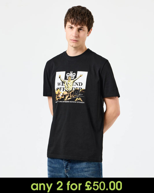 Weekend Offender Leo Gregory Graphic T-Shirt Black