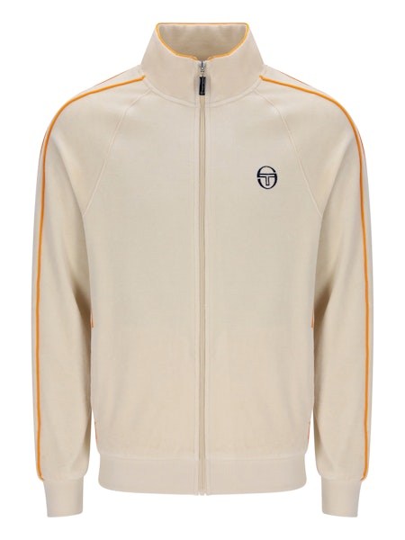 Sergio Tacchini Tasso Velour Track Top Sandshell/Orange Pepper