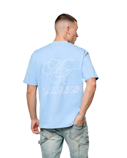 Madison Kohl Monogram Relaxed T-Shirt Placid Blue