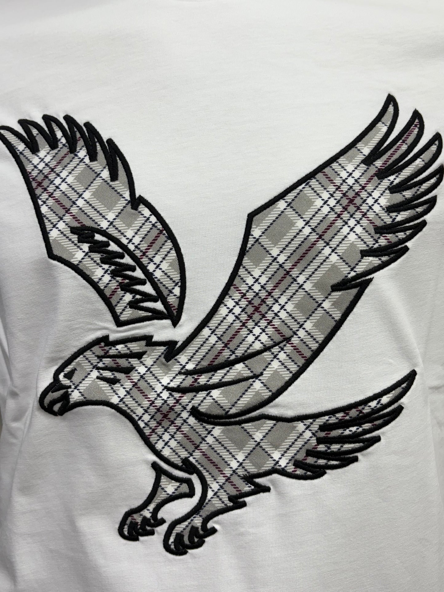 Lyle & Scott Check Eagle T-Shirt White