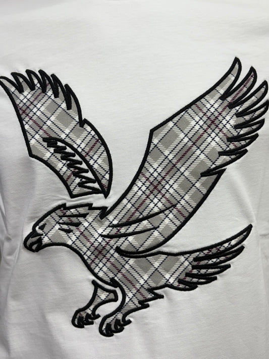 Lyle & Scott Check Eagle T-Shirt White