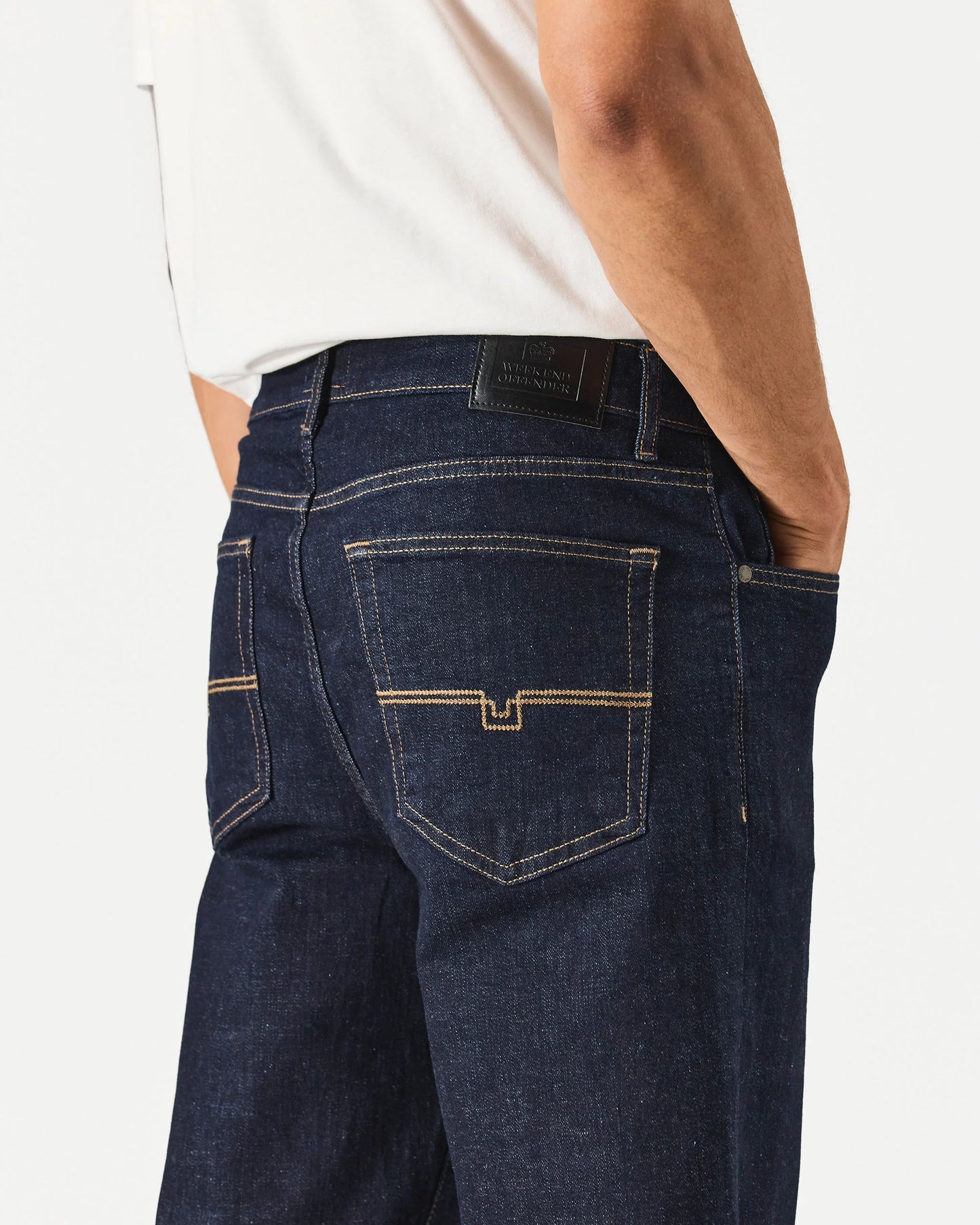 Weekend Offender Loose Fit Denim Jeans Dark Rinse