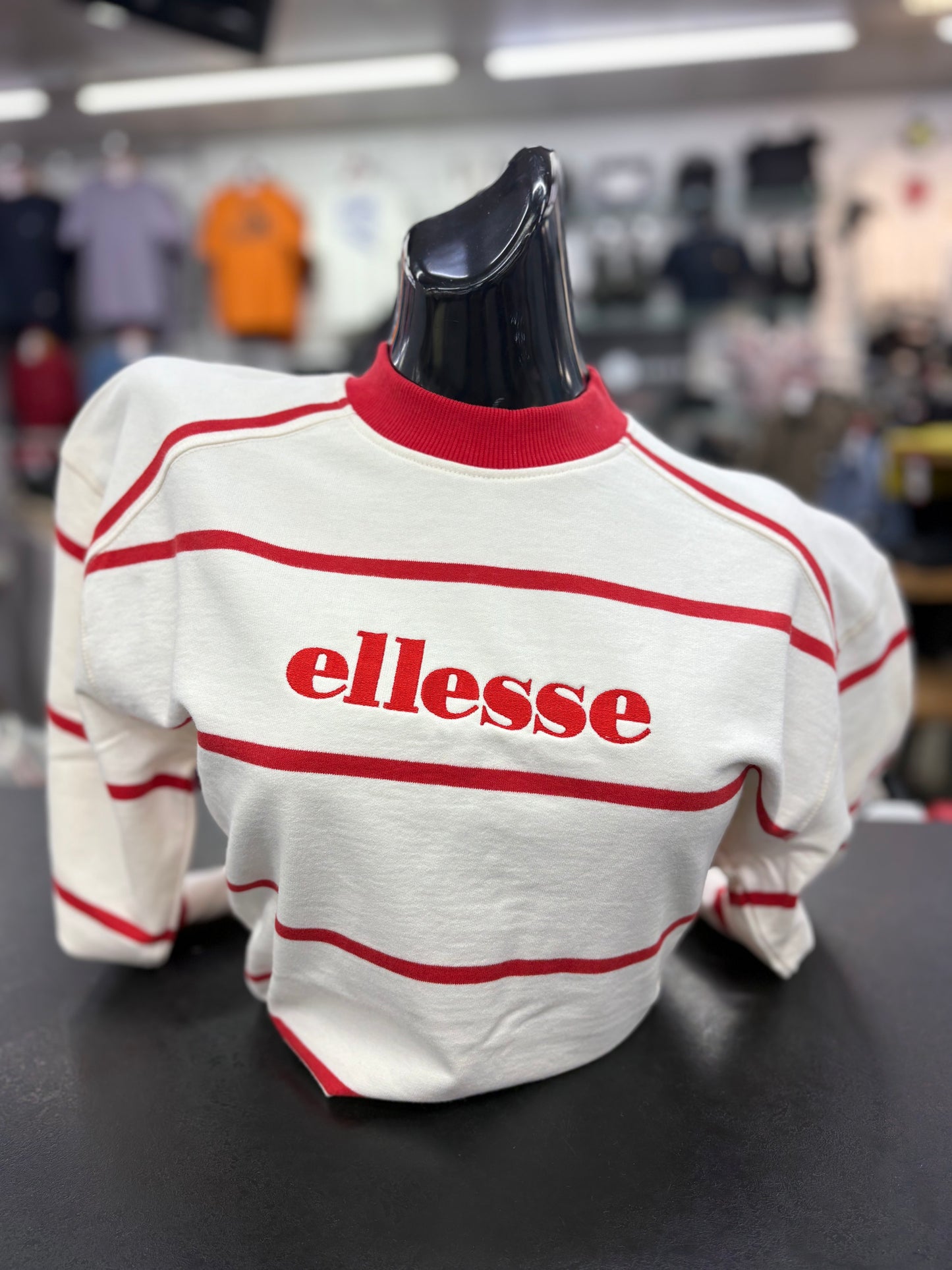 Ellesse Ladies Taggia Sweatshirt Off White/Red