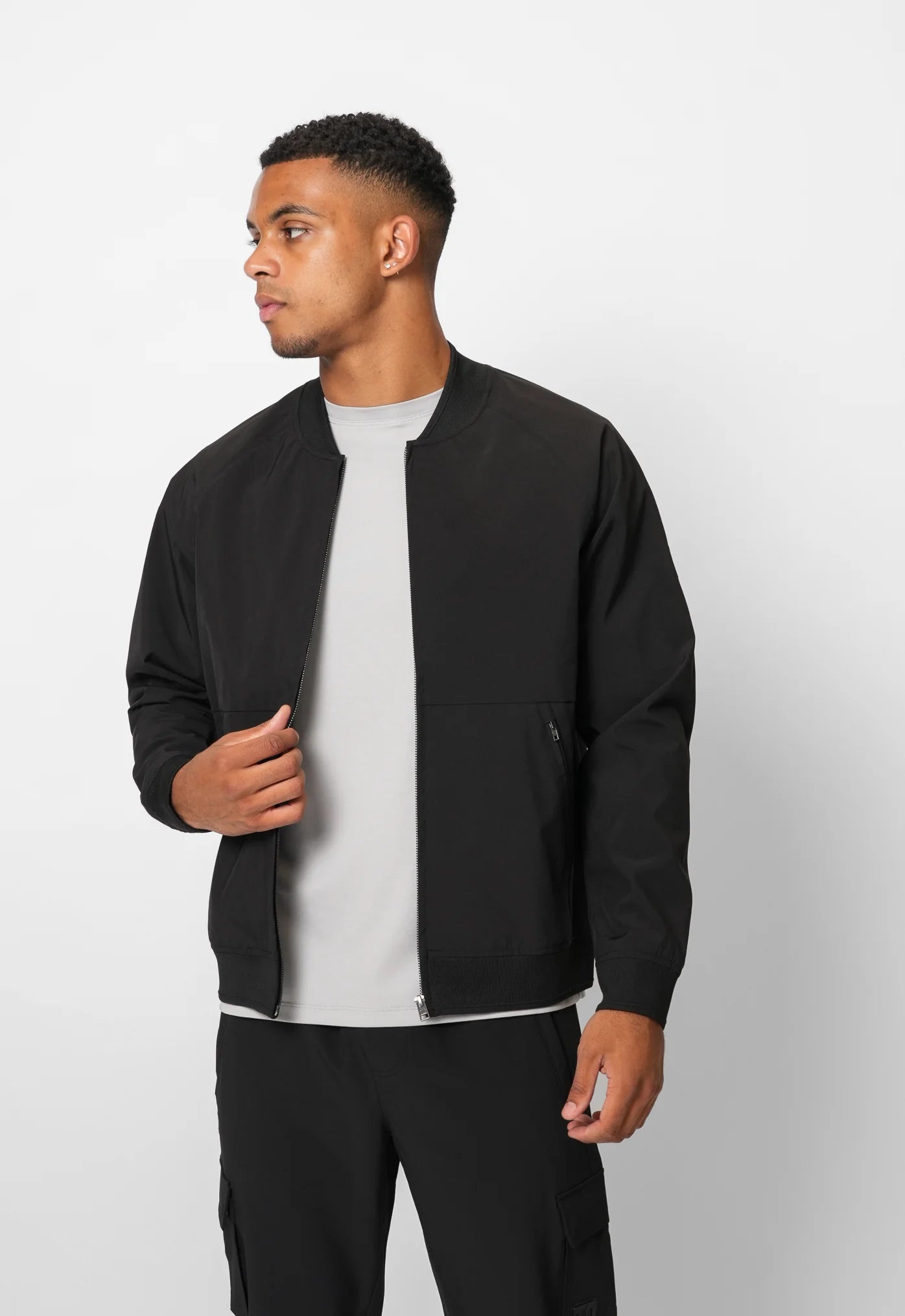 Valere Milano Clean Bomber Jacket Black