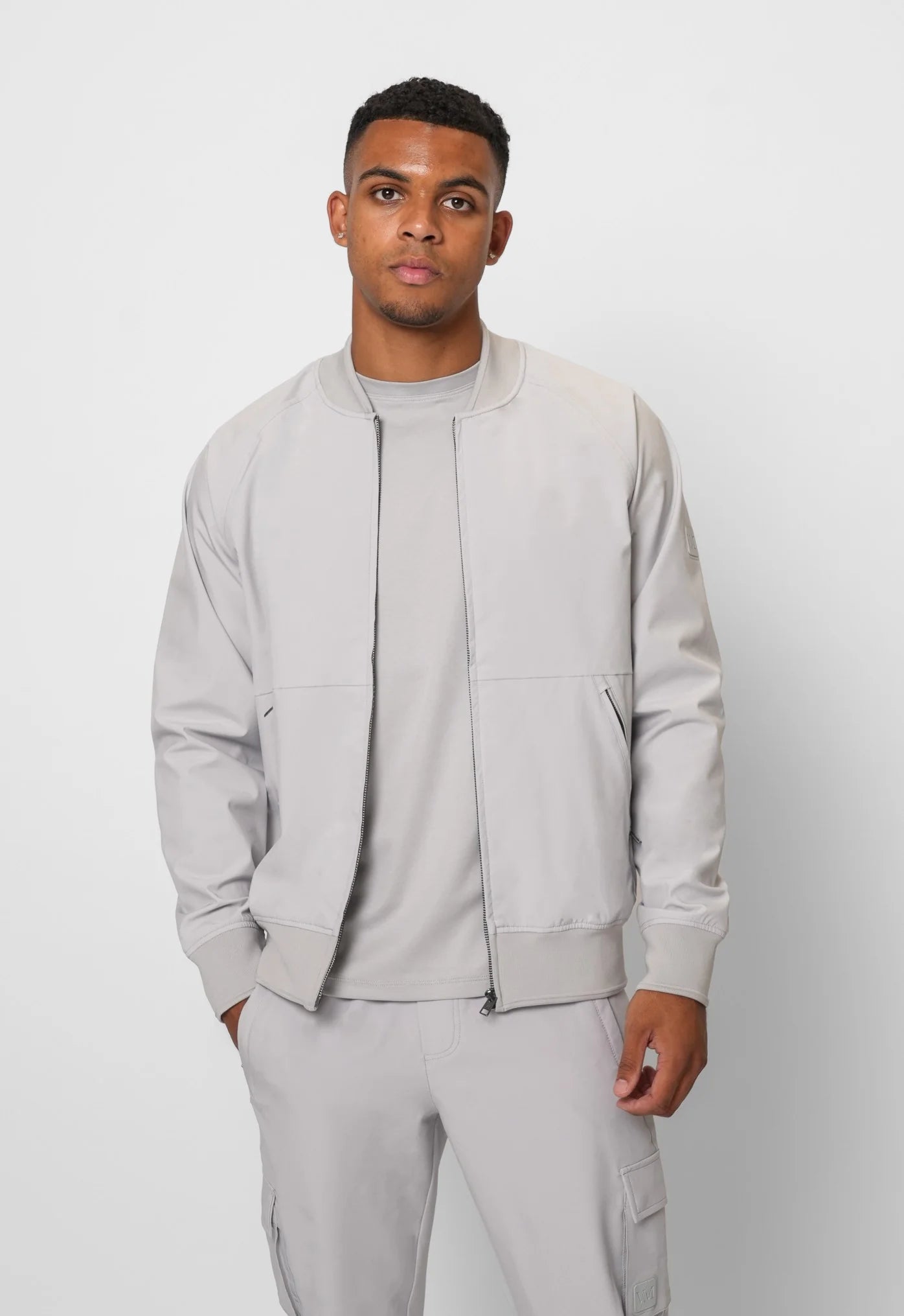 Valere Milano Clean Bomber Jacket Grey