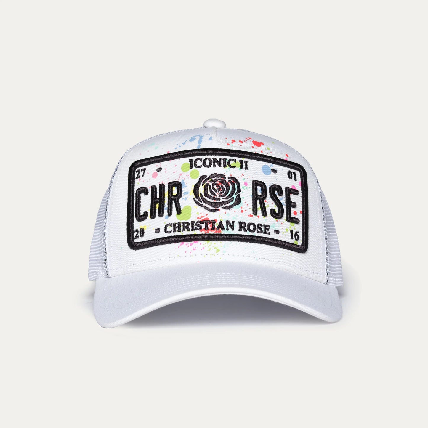 Christian Rose Iconic II Paint Splat Cap White