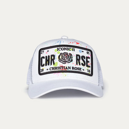 Christian Rose Iconic II Paint Splat Cap White