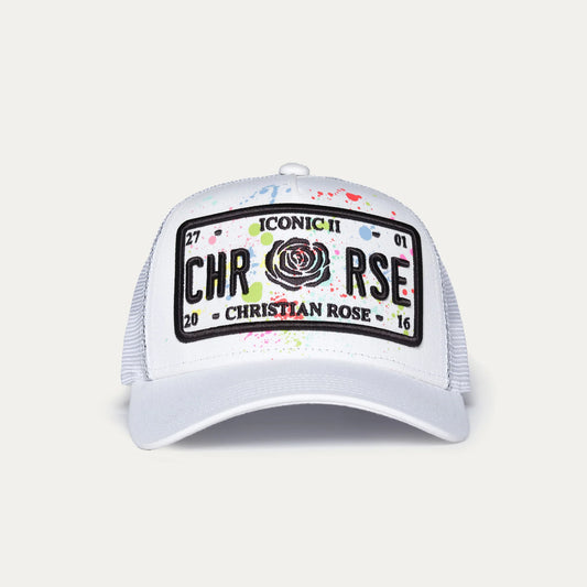 Christian Rose Iconic II Paint Splat Cap White