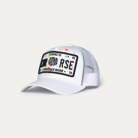 Christian Rose Iconic II Paint Splat Cap White