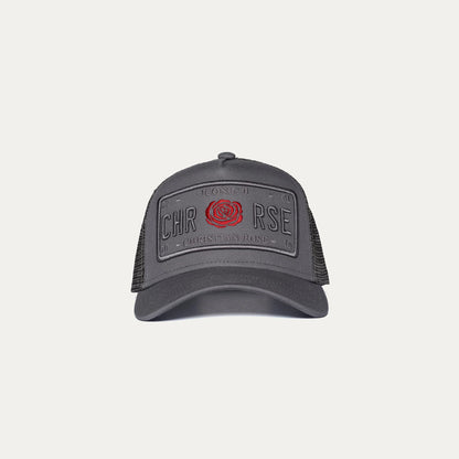 Christian Rose Iconic II Red Rose Plate Cap Grey/Grey