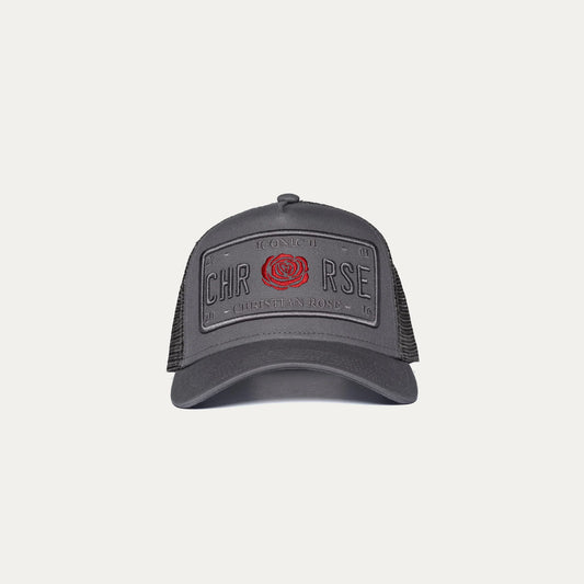 Christian Rose Iconic II Red Rose Plate Cap Grey/Grey