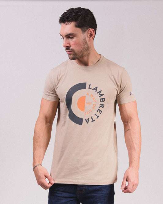 Lambretta Target T-Shirt Stone