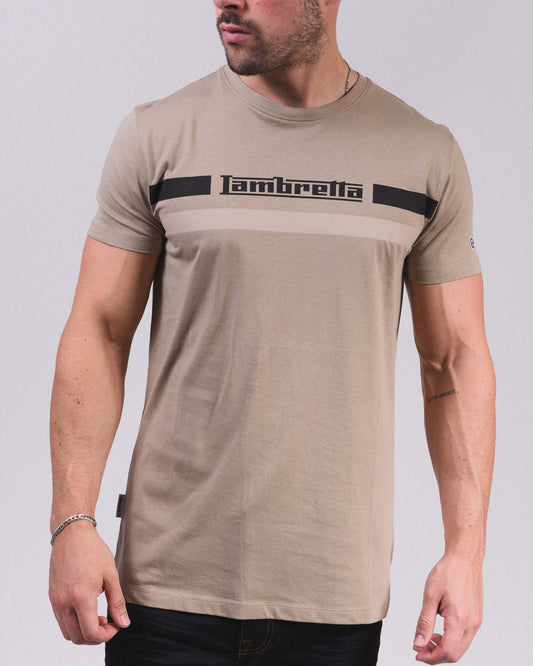 Lambretta Chest Stripe T-Shirt Cashew