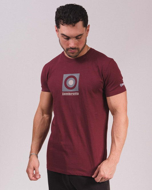 Lambretta Target Box T-Shirt Burgundy