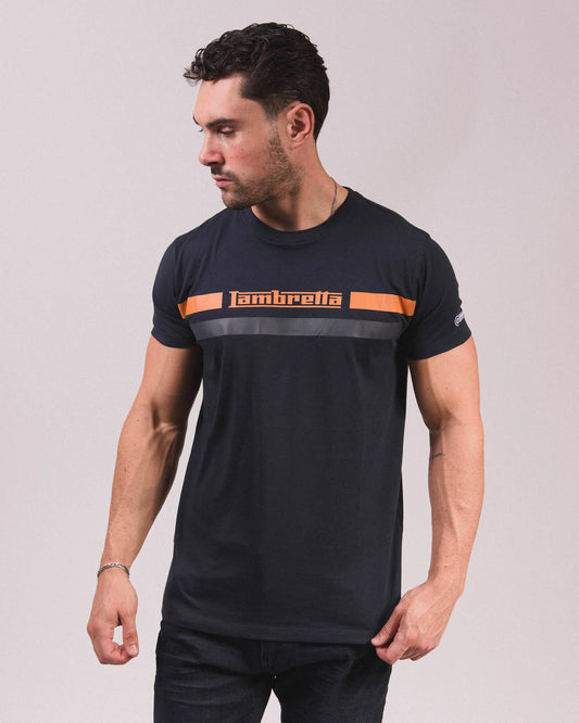 Lambretta Chest Stripe T-Shirt Navy