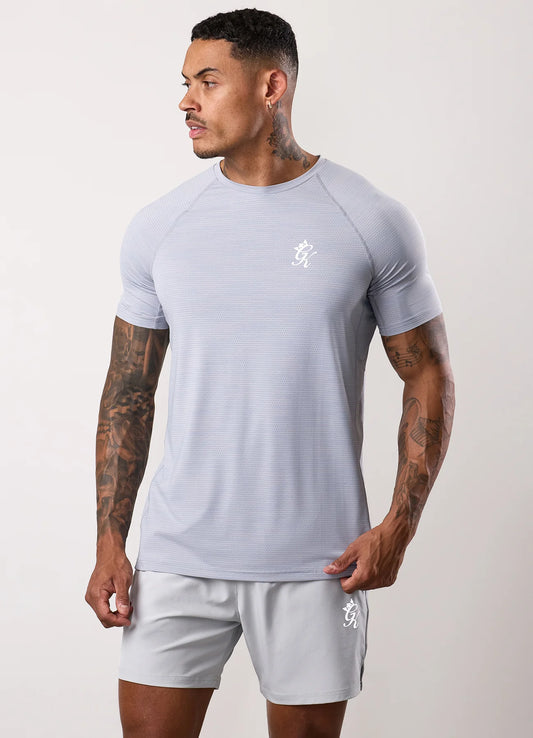Gym King Energy Grindle T-Shirt Platinum Grey