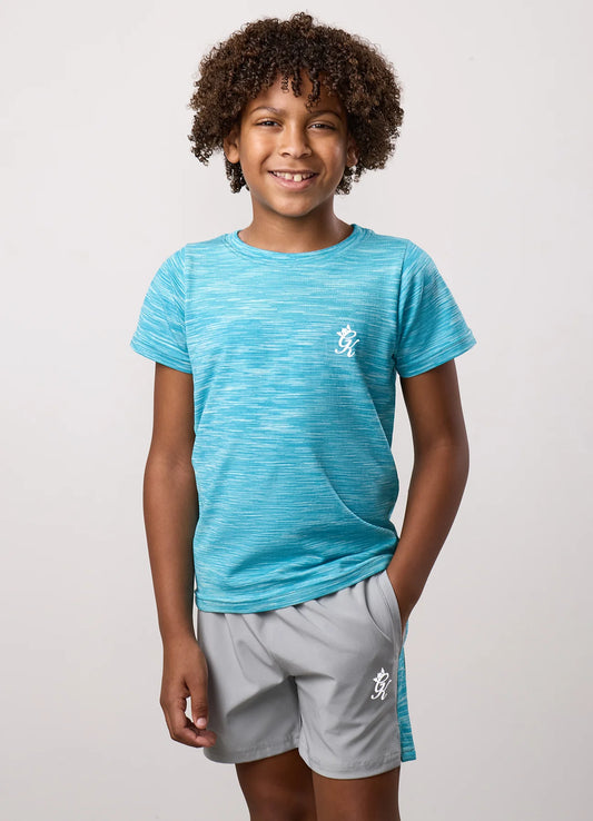 Gym King Junior Energy Space Dye T-Shirt Ocean Blue Multi